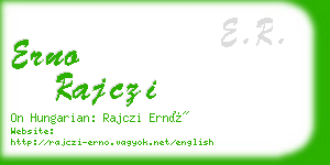 erno rajczi business card